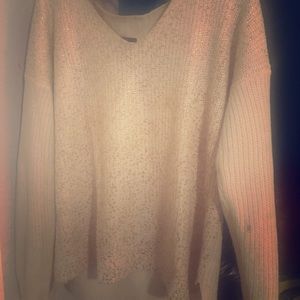 Long sleeve White and Gold sweater